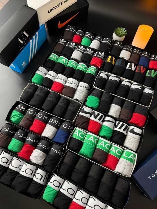 Чоловічі боксери Tommy/Lacoste/CK/AX. Мужские трусы