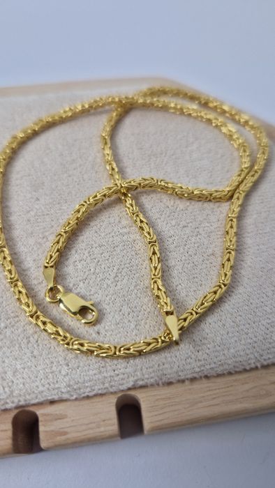 Złoty łańcuszek splot Królewski Bizantyjski