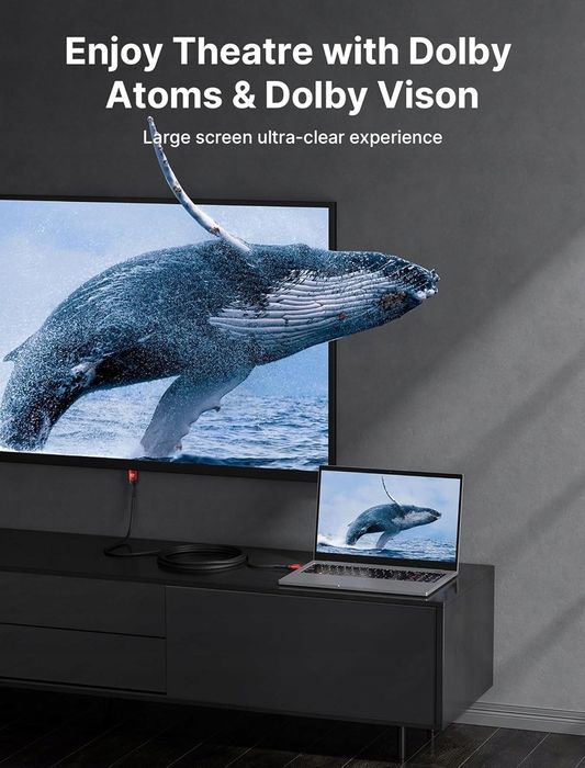 Kabel przejściówka hdmi 3m oplot 8k