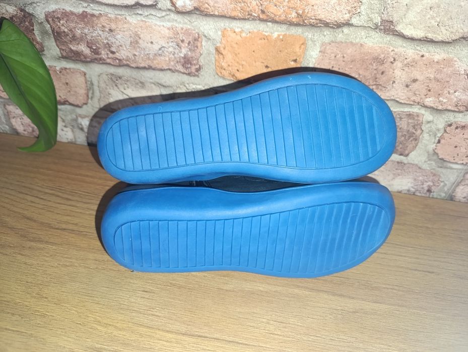 Nowe jesienne botki na płaskiej podeszwie niebieskie jeans roz 36