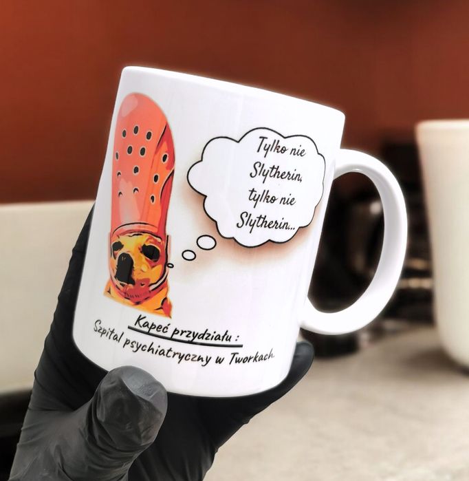Kubek Harry Potter mem, śmieszny, kapeć przydziału Slytherin