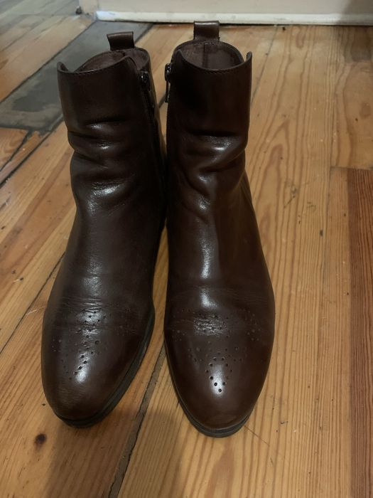 Botim castanho em Pele (senhora) da Wonders