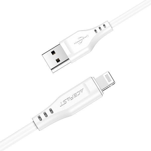Acefast kabel Mfi Usb - Lightning 1,2m, 2,4a biały (c3-02 white)