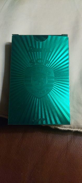 Baralho de cartas verde do sporting