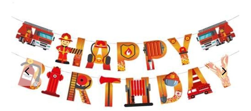 Zestaw dekoracji urodzinowych strażak sam