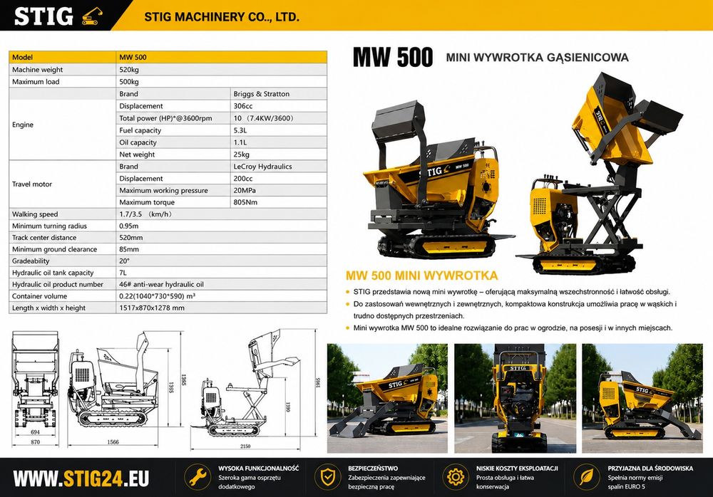 Wózek widłowy elektryczny 2,5 t triplex