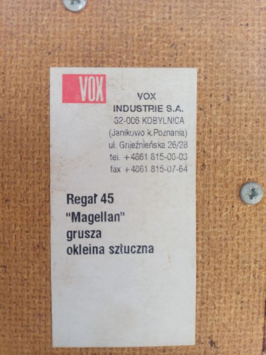 Zestaw regałów vox Magellan grusza