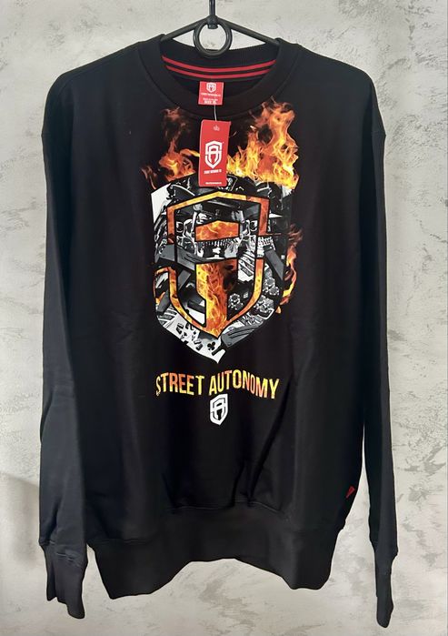 Bluza klasyczna bez kaptura Street Autonomy Fuck 3 czarna XL