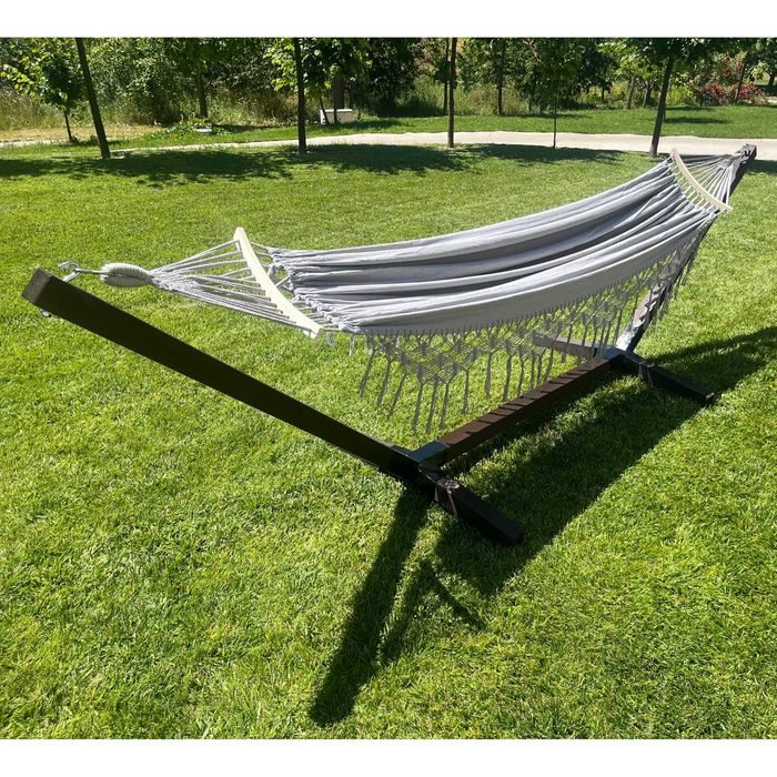 Zestaw Stelaż + Hamak 2os Boho komplet przenośny Comfort Zone 200 KG