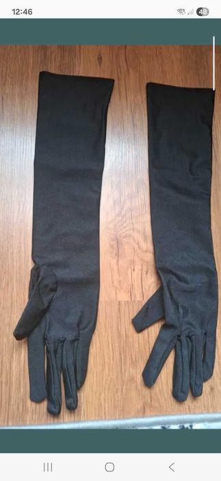 Rekawiczki czarne dlugie