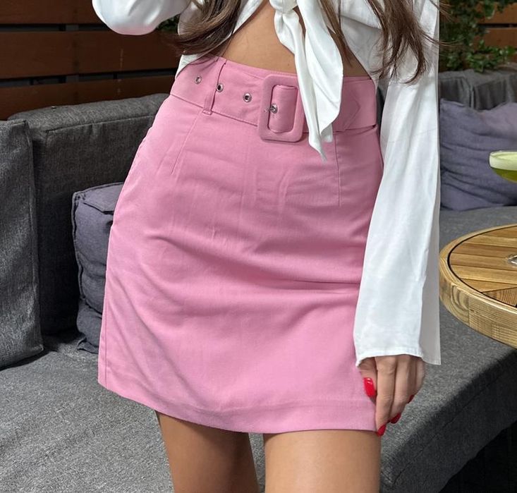 Розовая мини юбка H&M