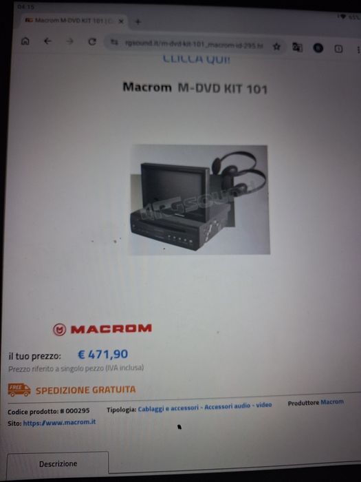 Leitor DVD Macron