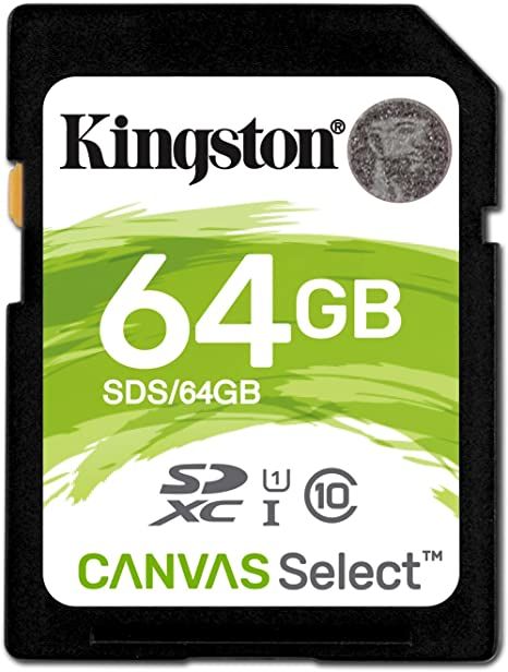 Карта памяти Kingston Canvas 64 гб