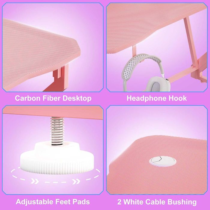 Nowe biurko / blat / stół / stolik / różowe / 120x60cm/ BEXEVUE !A989!