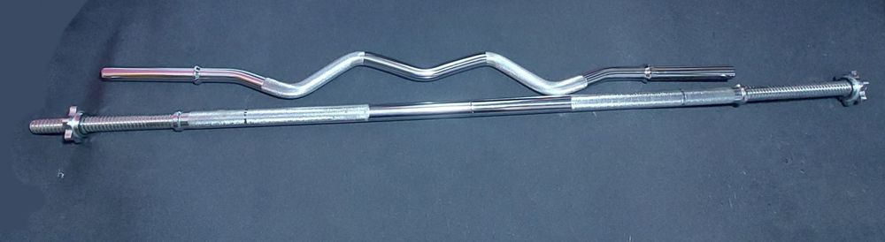 Barra Curl 120 cm, 6 kg (W-bar) and Straight Bar 155 cm, 9 kg, both 28 mm64354263460994120