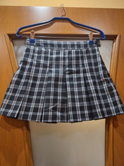 Mini spódniczka w czarno-białą kratę H&M