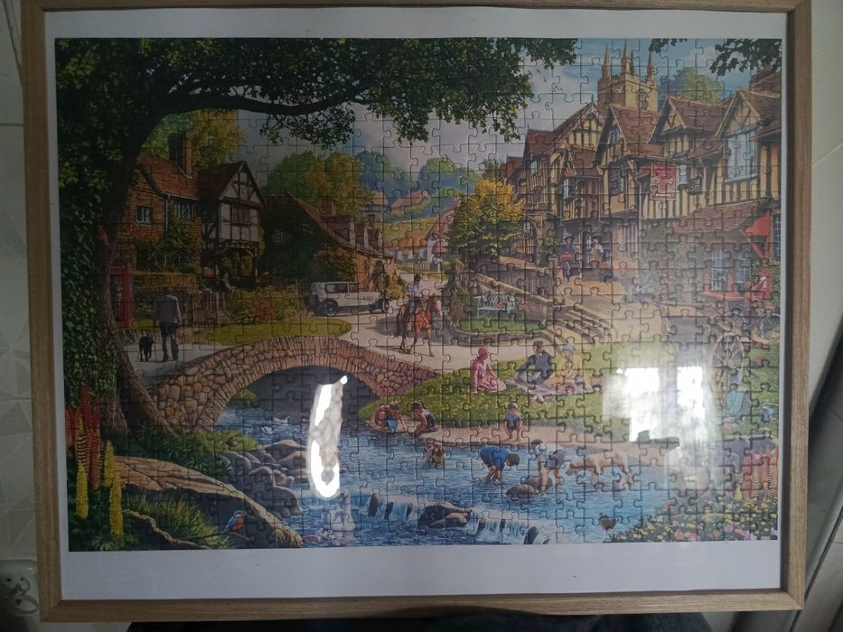 Obraz w ramce z puzzli