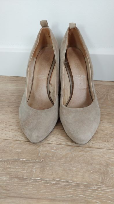 buty skórzane na obcasie, szpilki, czółenka r  37