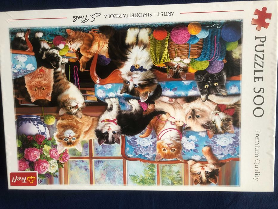 Пазли 500 шт.  Trefl   Польша   48 х 34 см.  " Котяча родина "