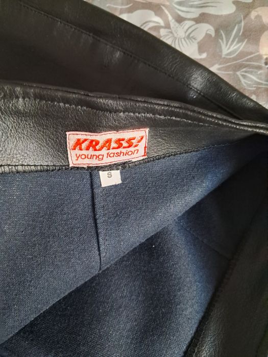 Spódnica czarna eko skóra r.36-38"Krass"nowa.
