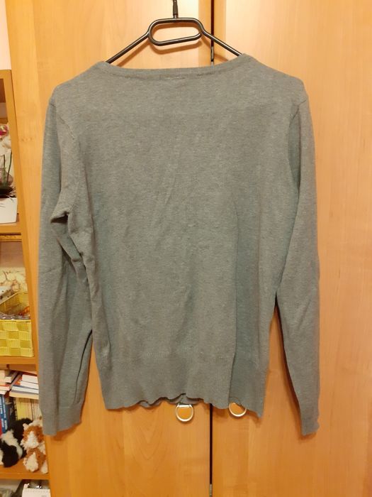 Szary bawełniany sweterek kardigan H&M 38 M