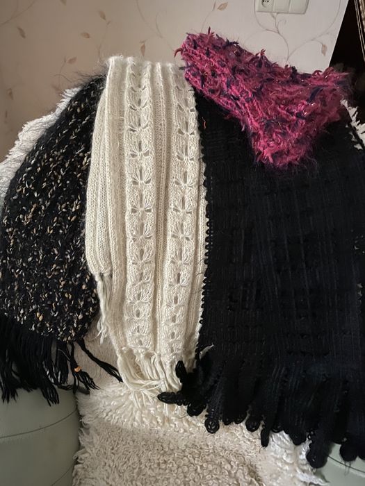 Тёплые длинные шарфы, мохер