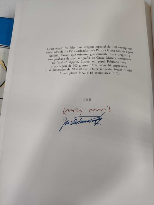 Livro Graça Morais Prémio Soctip 1991 - Assinado