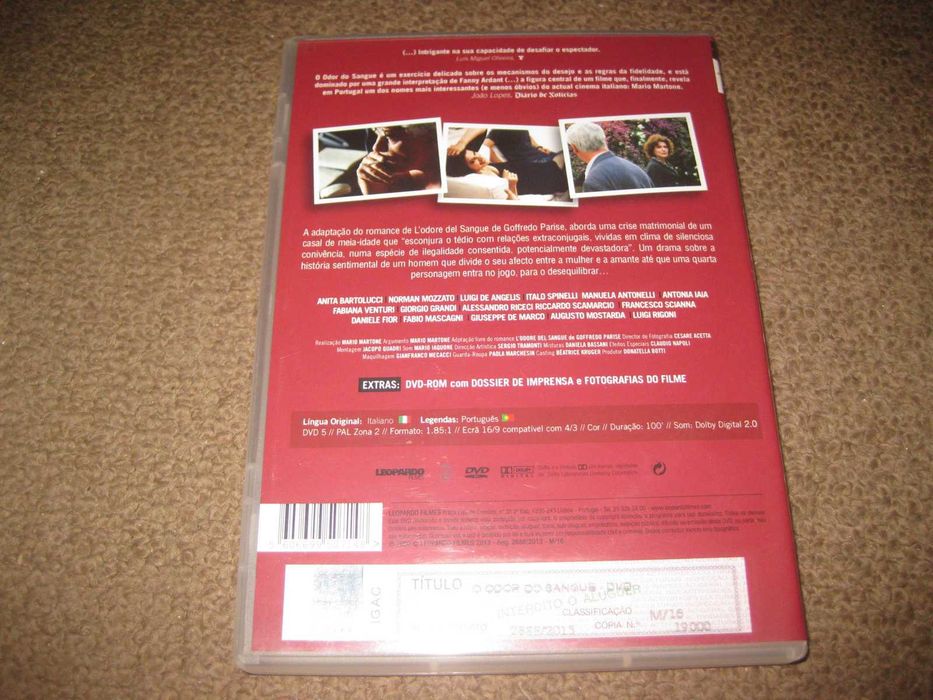 DVD "O Odor do Sangue" de Mario Martone