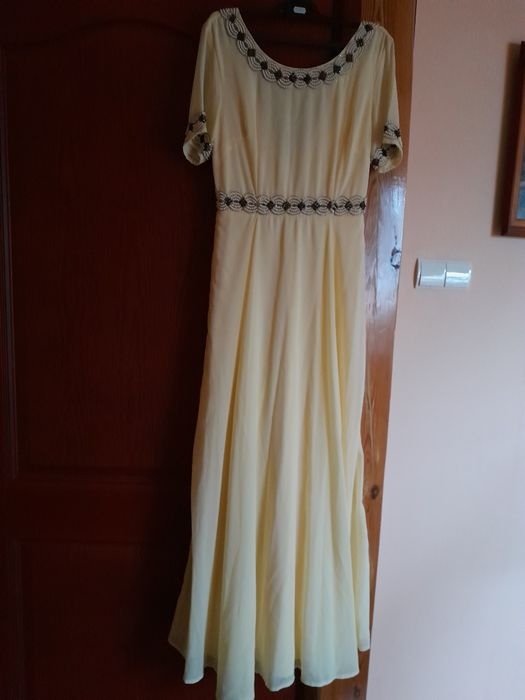 Suknia pastelowa żółta r. 38 MAJA
