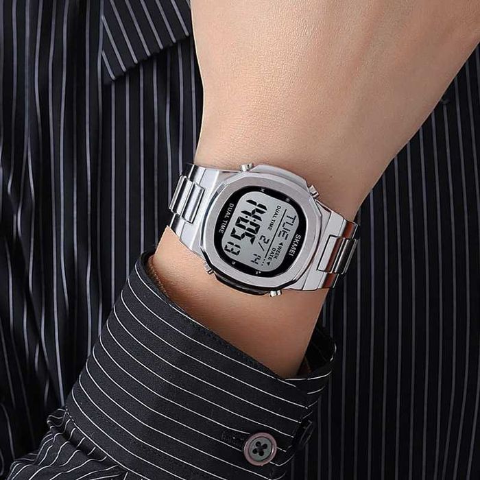 Часы SKMEI 2004 Silver, светлый дисплей.