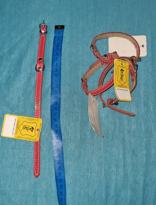 Nowe skórzane obroże.