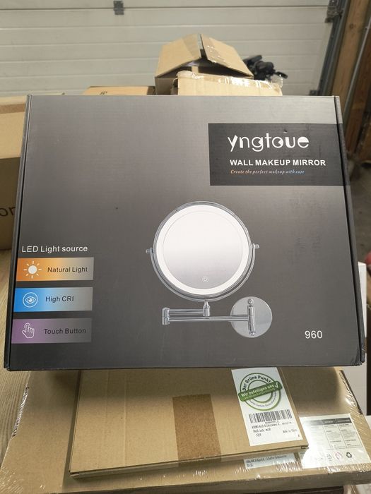 Yingtue ścienne lusterko kosmetyczne LED