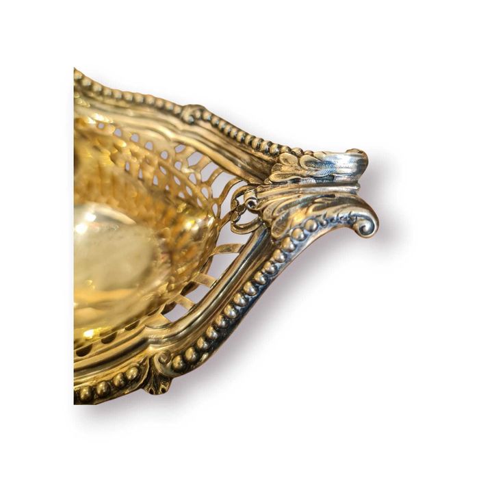 Taça Decorativa Prata Inglesa 925 – 163 g – Estilo Neoclássico Vazado