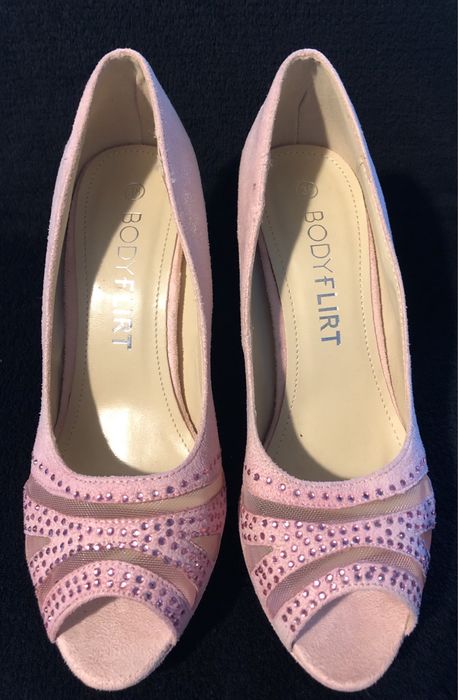 Szpilki Body Flirt  38 pudrowe
