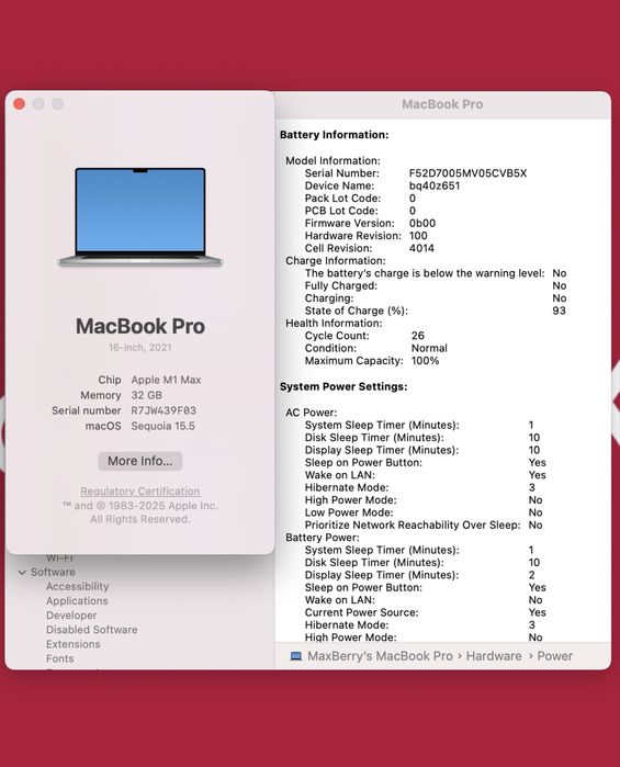 MacBook Pro 16 M1 Max 32/1tb 10/24gpu !! Гарантія від магазину !!