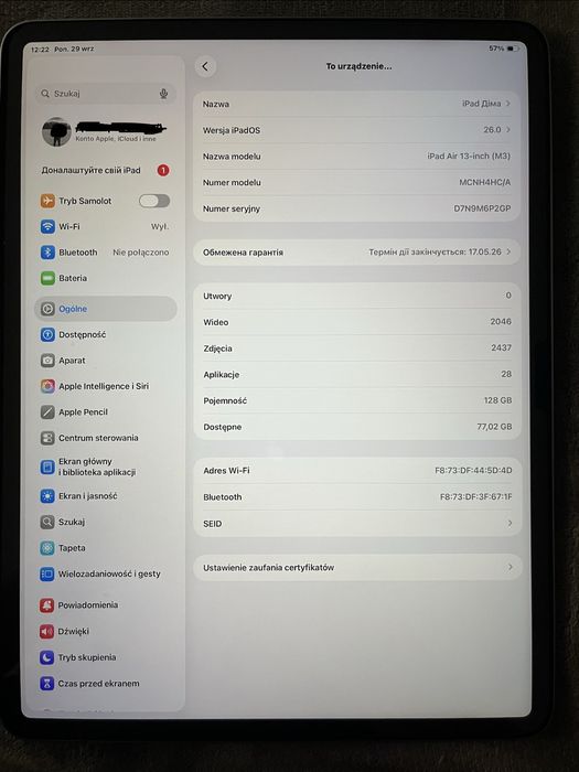 Apple iPad Air 13-inch(M3)Wi-Fi(128GB)