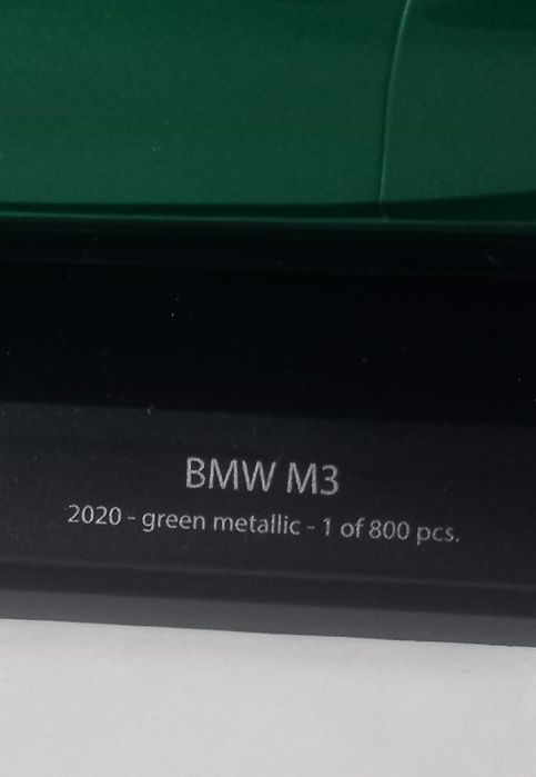 Bmw m3 2020 - green metallic - 1 of 800 pcs minichamps 1:18