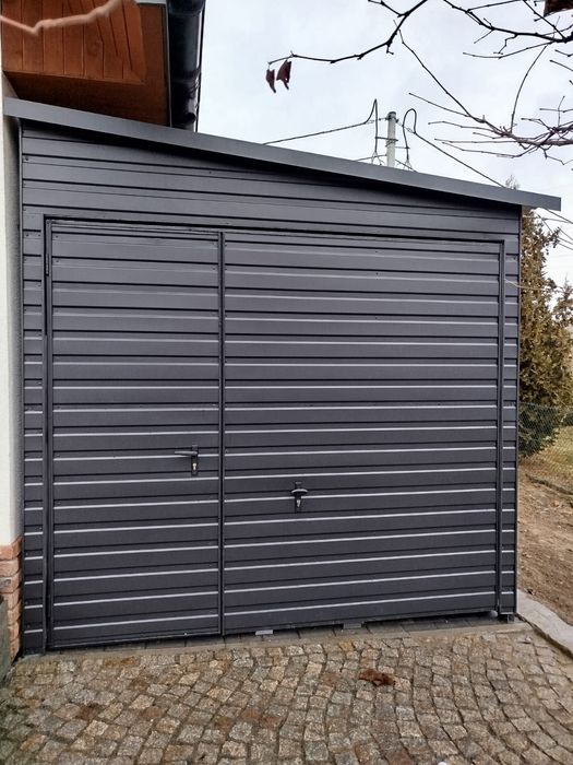 Garaż blaszany 3x7 Antracyt Profil zamkniety