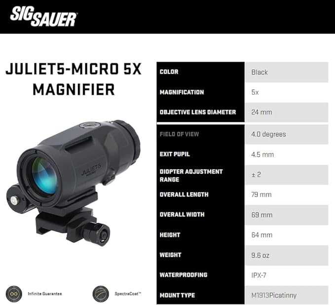 Магнифер 5-ти кратный SIG SAUER Juliet 5  для коллиматоров увеличитель