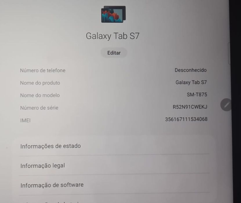 Tablet Samsung Galaxy Tab S7