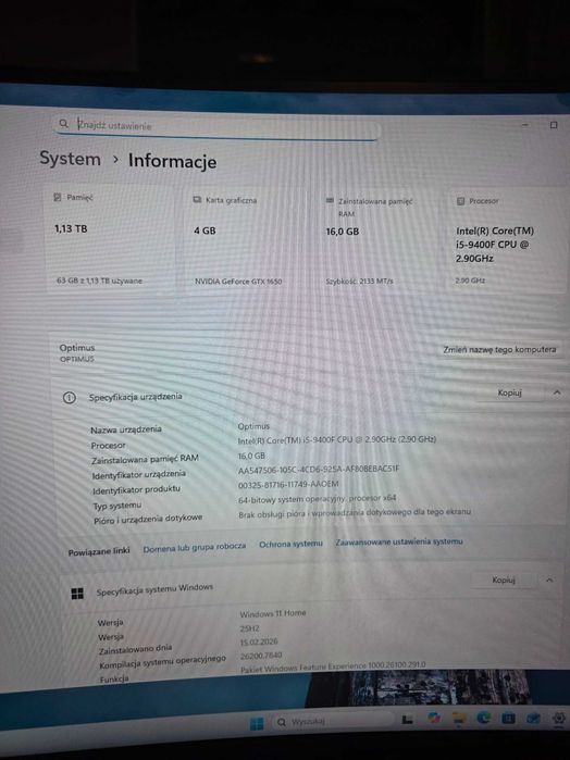 Komputer gamingowy Optimus E-Sport GB360T-CR12