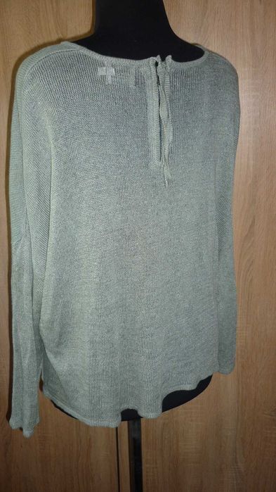 Masai- lniano-wiskozowy sweter / bluzka over  r; L