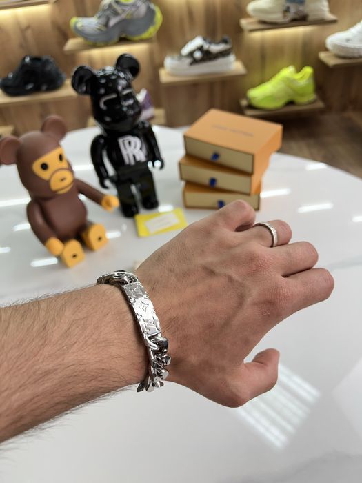 Браслет LOUIS VUITTON monogram logo Silver Color