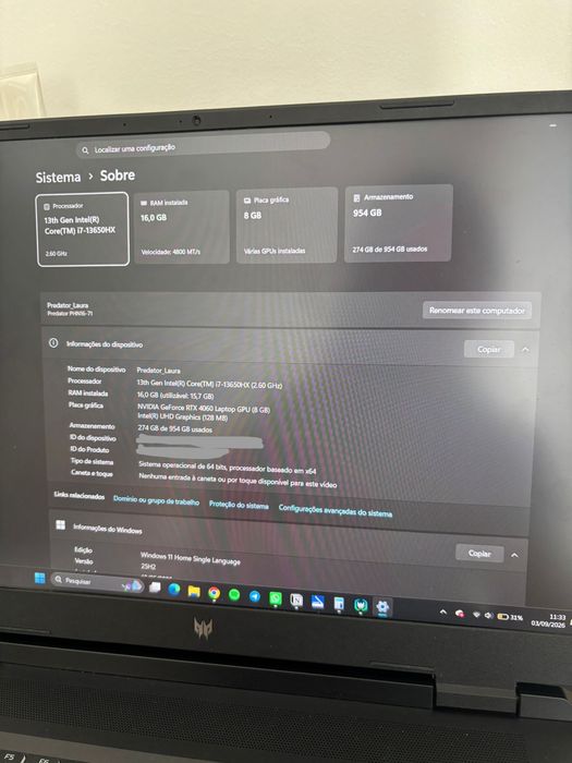 Acer Predator Helios Neo 16 | i7 | RTX 4060 | 16GB | 1TB SSD