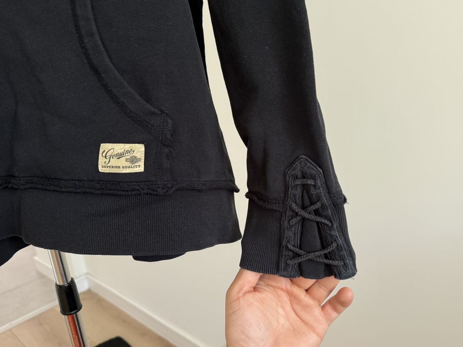 Damska bluza z kapturem HARLEY DAVIDSON Efekt Enzymy Wash Bawełna Rozmiar 2XL
