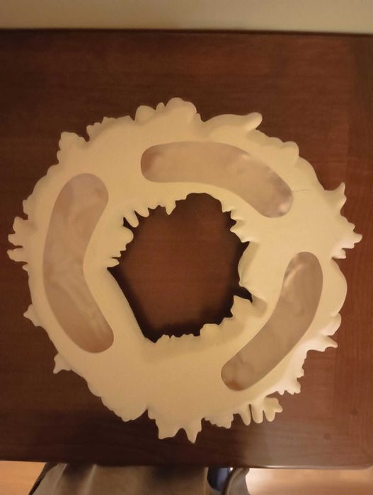 Grinalda cerâmica em cru para pintura artesanal com motivos "Legumes"