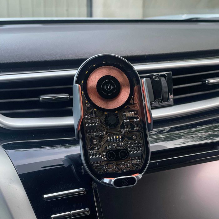 Автомобільний тримач для телефона в авто автодержатель з бездротовою зарядкою держатель телефона в машину подставка крепление універсальний