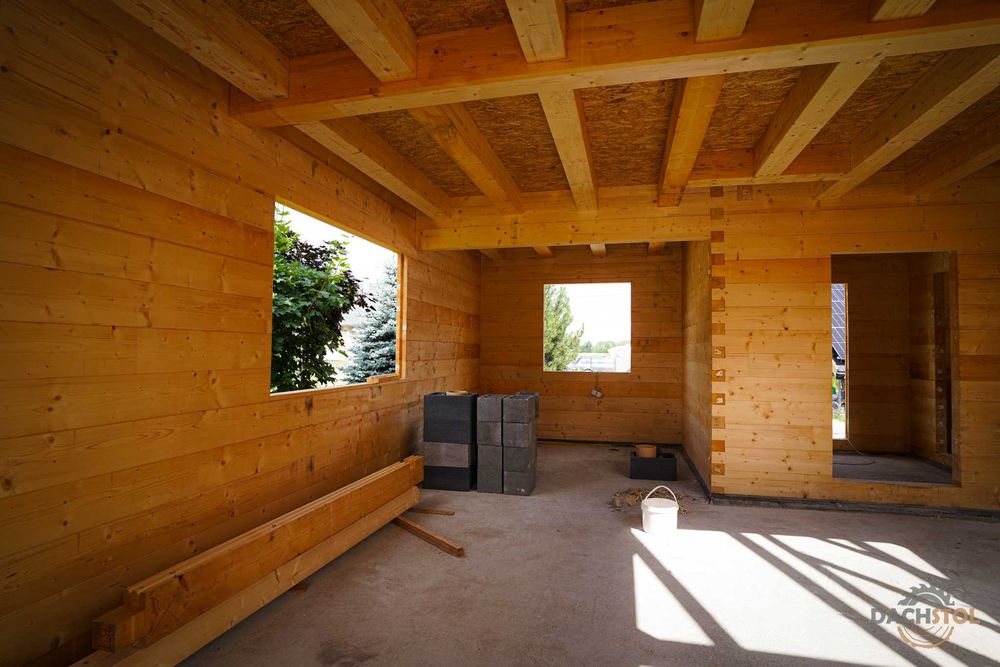 Drewno na dom z bali obróbka CNC BSH KVH