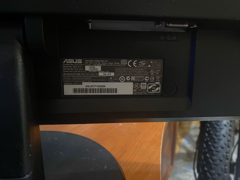 Монітор Asus 19 VW 193D-Black