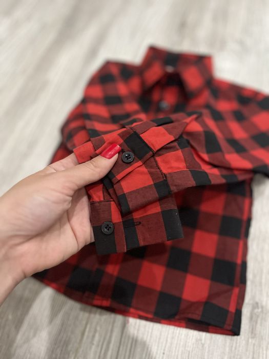 Рубашка нова дитяча червона у клітинку на хлопчика 2роки 92 розмір